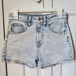 High rise jean shorts
